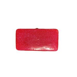￼sparkly pink women’s Hard Cover wallet 7” W X 4” L